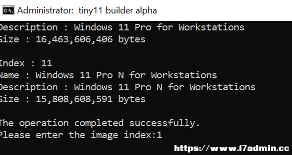 Tiny11 BuilderO¾Win112GB(ni)